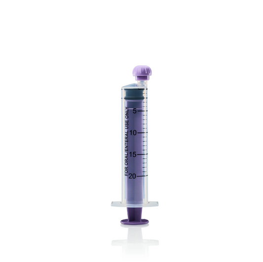 ENFit* Nubre Syringe 20mL Sterile w/ Cap (REF# 419-MM1051P)