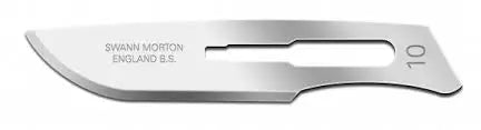 Bx/100 Swann Morton Stainless Steel, Surgical Sclapel Blades , #10, Sterile.