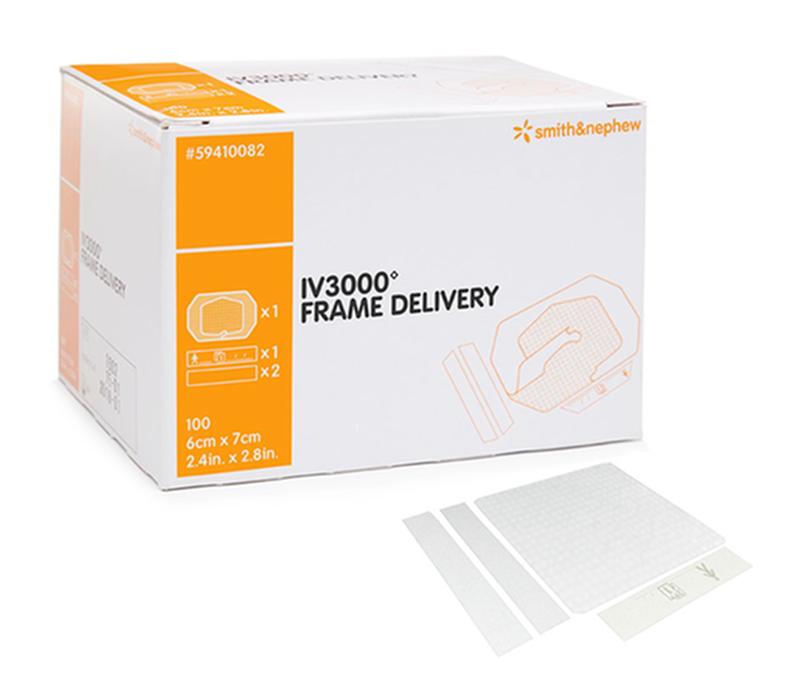 Iv3000 Frame Delivery Fixation Dressing, Size 10cm X 12cm - Box Of 50
