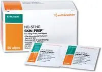 No Sting Skin-Prep Wipes - Box Of 50