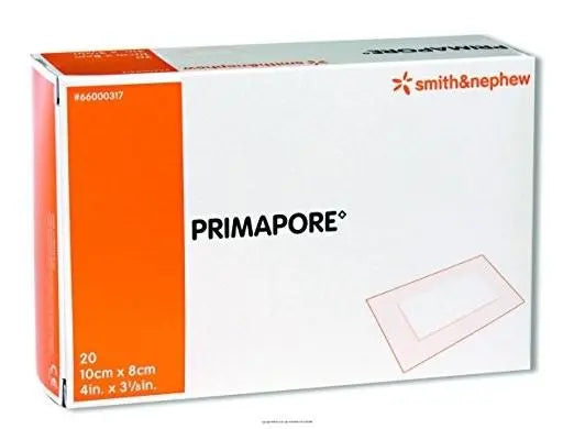 Primapore Low-Adherent Post-Op Island Dressing, Size 20cm X 10cm - Box Of 20