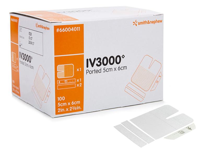 Iv3000 One Hand Ported Fixation Dressing, Size 9cm X 12cm - Box Of 50