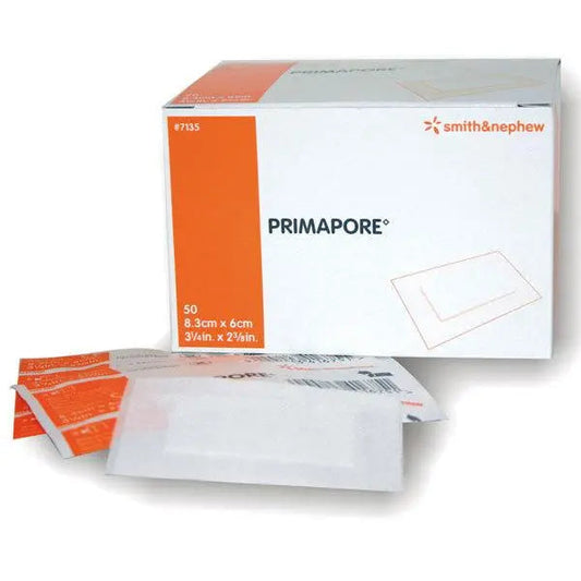 Primapore Low-Adherent Post-Op Island Dressing, Size 8.3cm X 6cm - Box Of 50