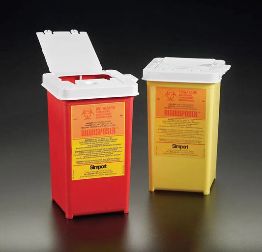 Cs/50 Sharps Biodisposer Container 1lt, Yellow, 3in X 3in X 6in
