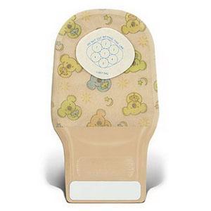 Little Ones® One-Piece Stomahesive® Skin Barrier, Cut-To-Fit Stoma Opening 5/16" - 2" (8mm - 50mm), Drainable Pouch, Transparent 6" (15.2cm), Tail Clip - Box Of 15