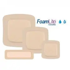 Foamlite Moisture-Retentive Dressing (1X 2)Cm Perforated Thin Flexible Silicone Adhesive - Box Of 10