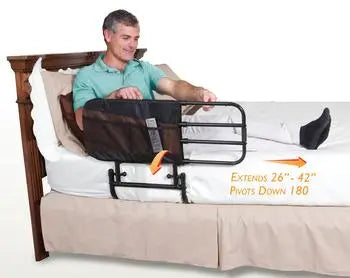 Ez Adjust Bed Rail, Height 23in, Width Adjusts 26in-34in-42in, Weight Cap 400lbs (Non-Returnable) - Ea/1