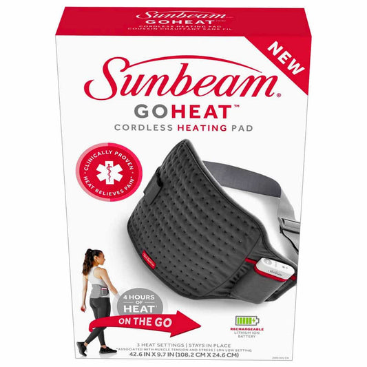 SUNBEAM Cordless Heating Pad.