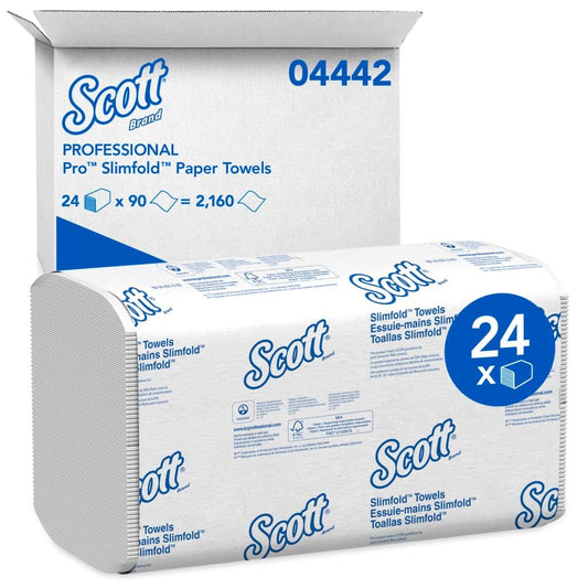 Scott® Pro Plus Slimfold Towels, White, 7.5" x 11.6"