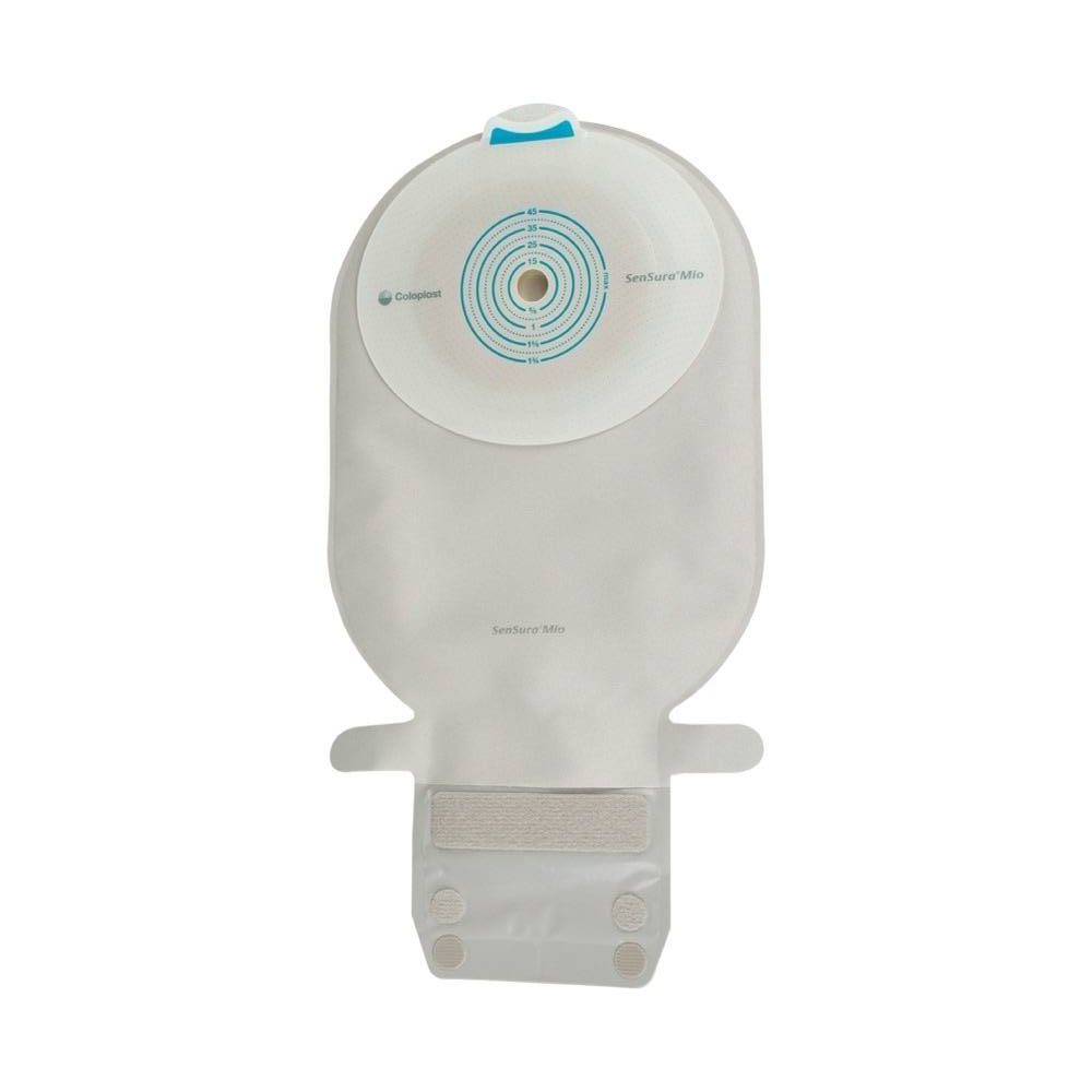 SenSura® Mio One-Piece Drainable Pouch with Easiclose WIDE-Outlet, Opaque with inspection window 11" (28cm), Convex Deep, Stoma Opening 1" (25mm) - BX/10