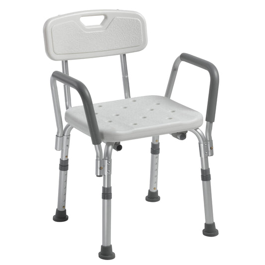 Shower Chair with Back and Removable Padded Arms