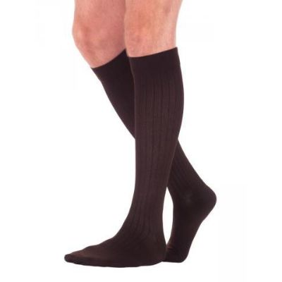 Sigvaris Business Casual Men's Stockings, 15-20mmHg, Size A, Black (Per Pair)