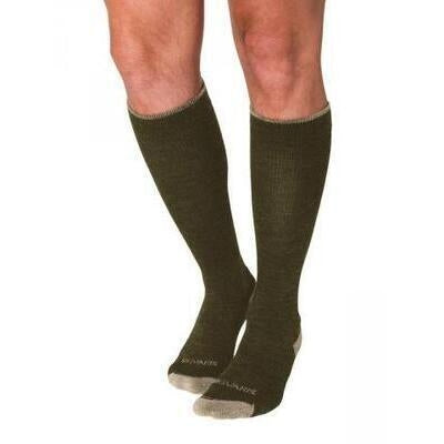 Sigvaris Merino Outdoor Socks, 15-20mmHg, M, Olive