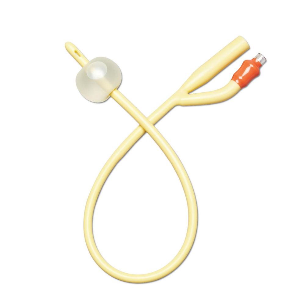 Medline® Silicone-Elastomer Latex Foley Catheters, 2-Way, Coude Tip, 10mL, 16FR (Case 12 pcs)
