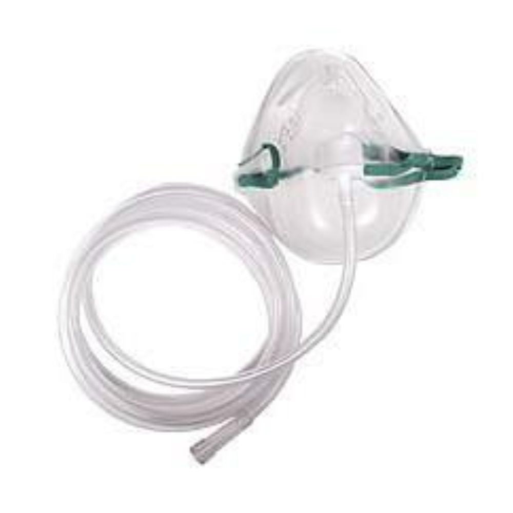 Med-Tech Pediatric Oxygen Mask, Simple, Med Concentration, 7' Tubing (Case 50 pcs)