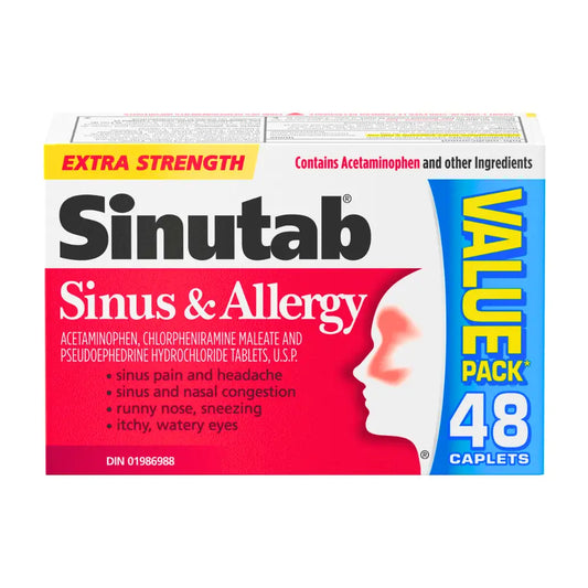 Sinutab Sinus & Allergy Extra Strength (Box 48 Caplets)