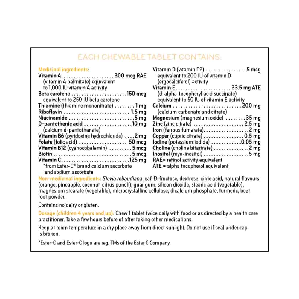 Sisu star-shaped chewable multivitamins for kids