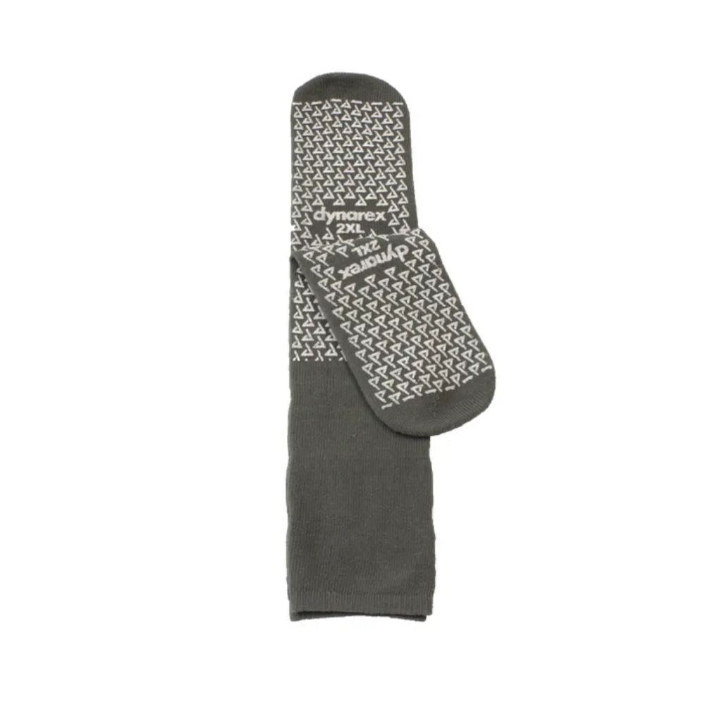 Dynarex® Non-Skid Double Sided Slipper Socks, XX-Large (Gray) (Per Pair)