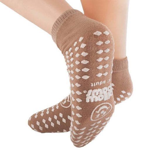 Pillowpaws® Slipper Socks, 360° Imprints, XL Adult - Tan (Case 48 Pair)