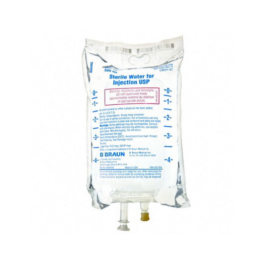 BBraun™ EXCEL® IV Container, Sterile Water for Injection USP, 500mL (Case 24 pcs)