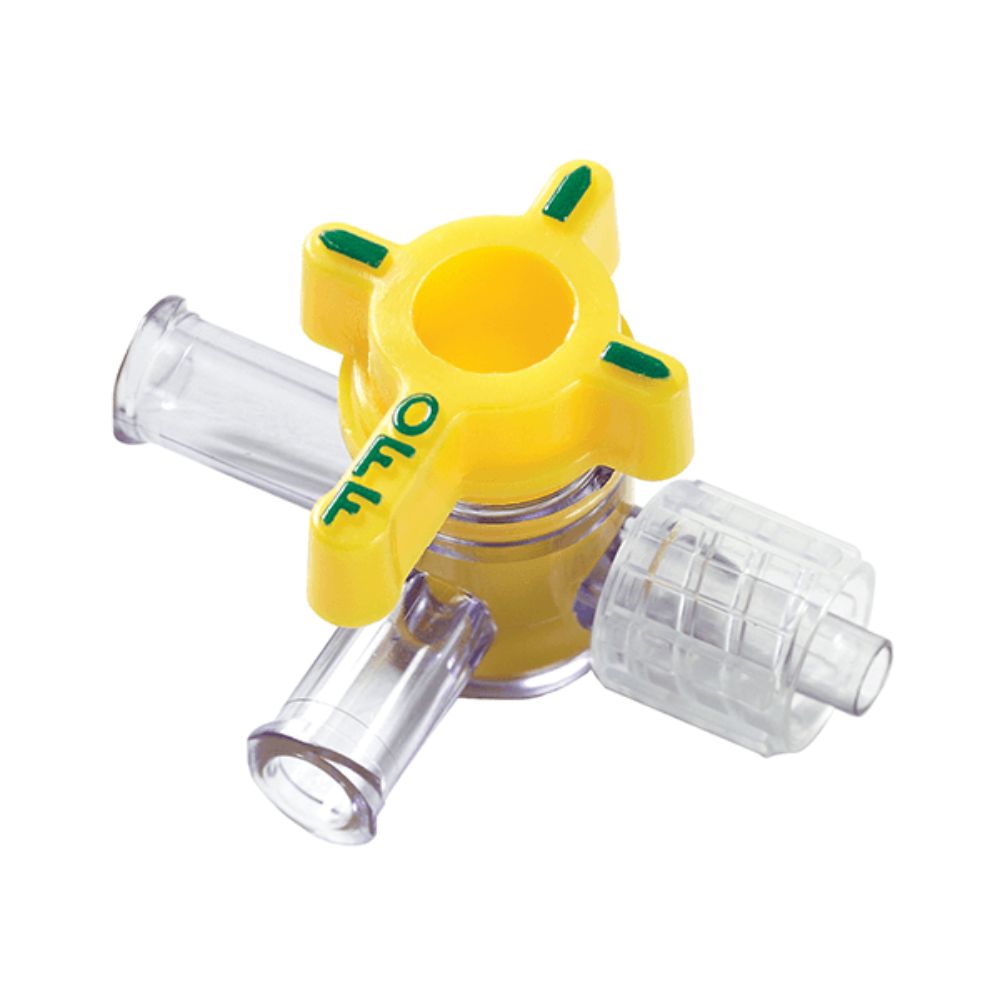 ICU Medical® Large Bore HI-FLO™ Stopcocks, 4-Gang, 4-Way, Swivel Male Luer Lock