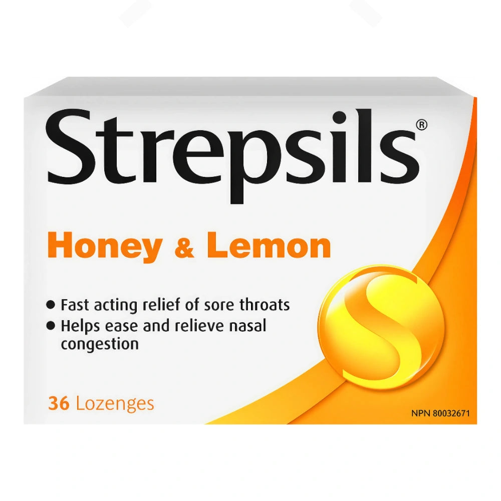 Strepsils Honey & Lemon Lozenges (Box 36 pcs)