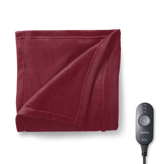 Sunbeam Royal Ultra Cabernet Heated Personal Throw Blanket Cozy-Warm Adjustable 3-Heat Settings