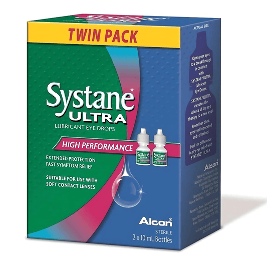 Systane Ultra Lubricant Eye Drops - 2x10ml
