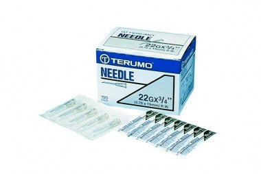 Bx/100 Hypodermic Needle 22G X 1 1/2" Ultra Thin Wall Standard Double Bevel Design