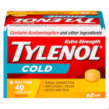 TYLENOL COLD EXTRA STRENGTH DAYTIME 40 TABLETSTYLENOL COLD EXTRA STRENGTH DAYTIME 40 TABLETS