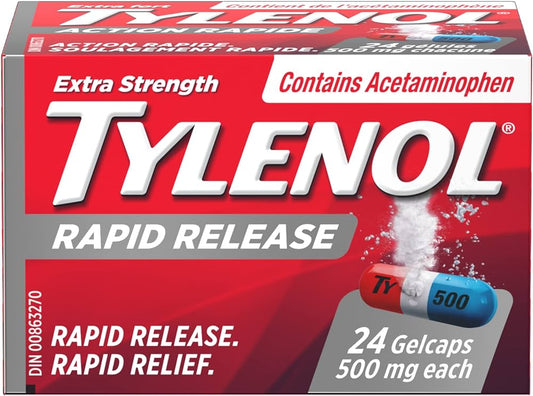TYLENOL EXTRA STRENGTH RAPID RELEASE 24GELCAPTYLENOL EXTRA STRENGTH RAPID RELEASE 24GELCAP