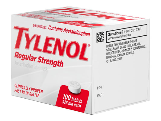 TYLENOL REGULAR 325MG 100TABTYLENOL REGULAR 325MG 100TAB