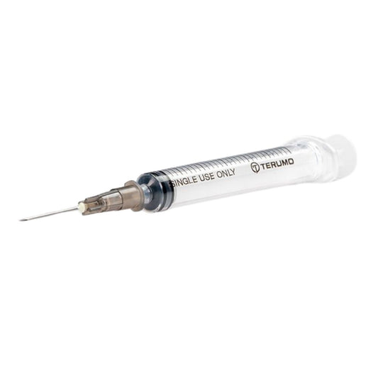 Terumo® Hypodermic Syringe w/Needle, Luer Lock, 3cc, 25G x 1" (Box 100 pcs)