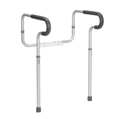 Toilet rail with ergonomic handgrips