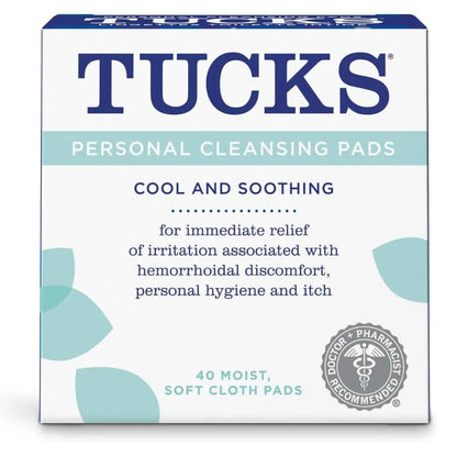 Tucks® Medicated Soothing Personal Hygiene Pads (Tub 40 Pcs)