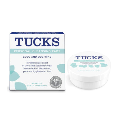 Tucks® Personal Cleansing Pads Medicated Cooling (Tub 40 Pcs)