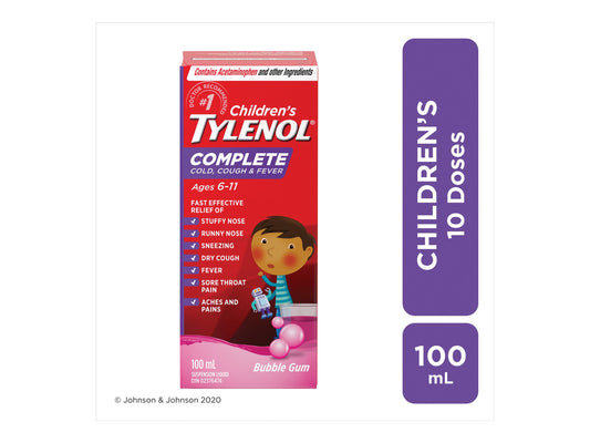 Tylenol* Children's Complete Cold Cough & Fever Liquid Suspension - 100ml