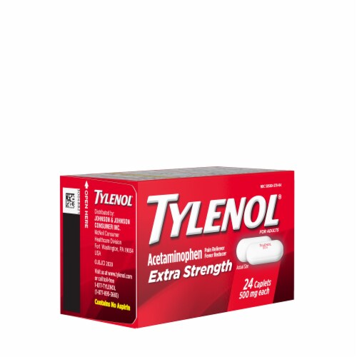 Tylenol* Extra Strength Acetaminophen Caplets - 500mg - 24's� �