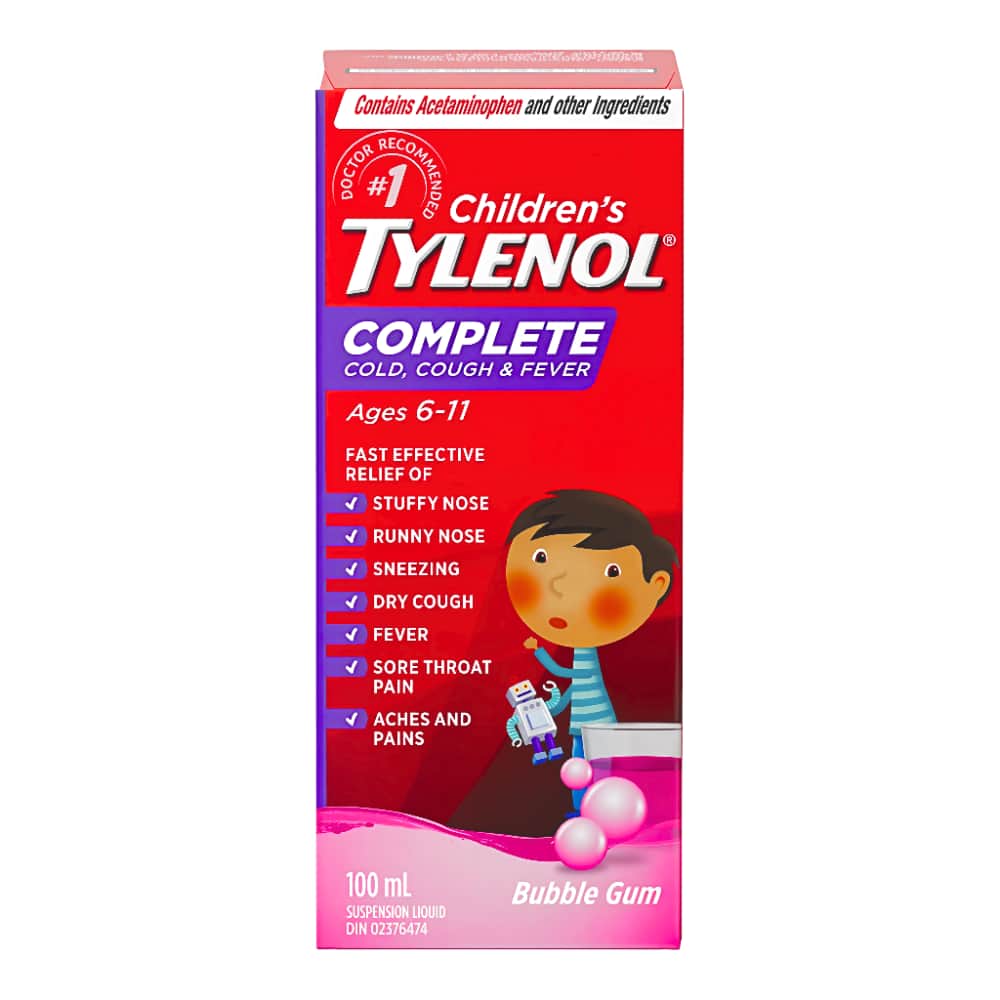 Tylenol* Children's Complete Cold Cough & Fever Liquid Suspension - 100ml