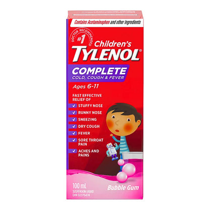 Tylenol* Children's Complete Cold Cough & Fever Liquid Suspension - 100ml