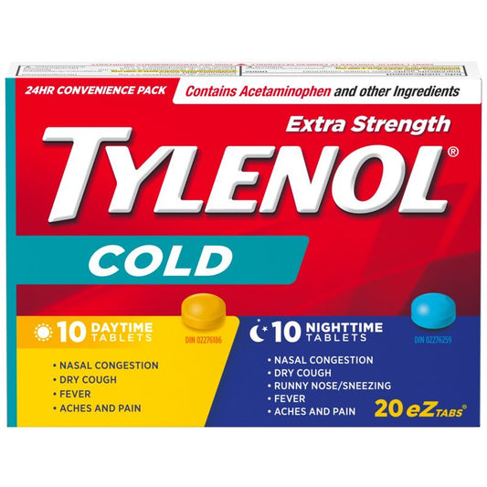 Tylenol Cold Extra Strength Day/Night (Box 20 Tablets)