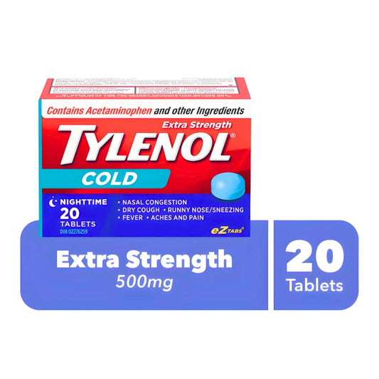 Tylenol* Cold Nighttime Eztabs Extra Strength 20