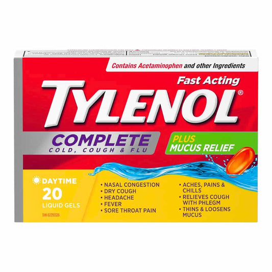 Tylenol* Complete Cold, Cough Flu Liquid Gel Capsules 20