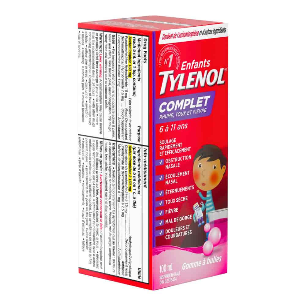 Tylenol for kids cold and cough 100 ml