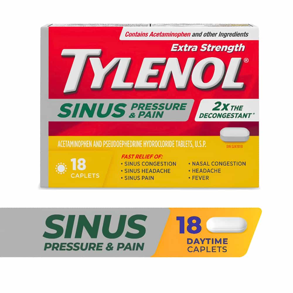 Tylenol sinus pressure and pain 18 caps