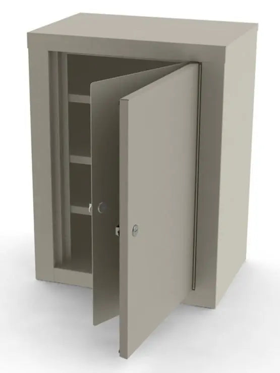 Narcotic Locker, Double Door,Lock On Each Door,3 X Adjustable Shelves, Steel,Colour: Onyx - 1/Ea