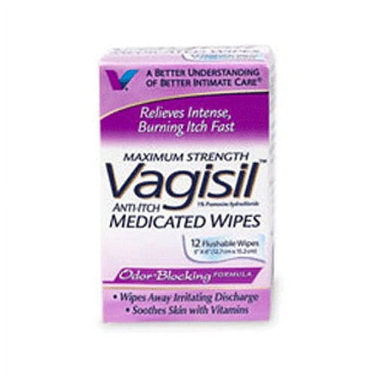 Vagisil Maximum Strength Anti-Itch Medicated Wipes - 20/Pack