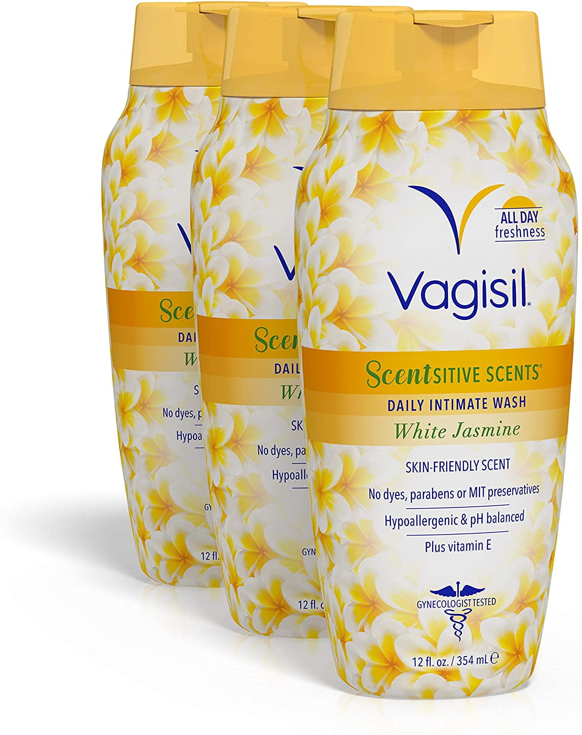 Vagisil Wash Scentsitive Scents White Jasmine 12oz (Pack of 3)