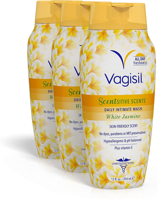 Vagisil Wash Scentsitive Scents White Jasmine 12oz (Pack of 3)