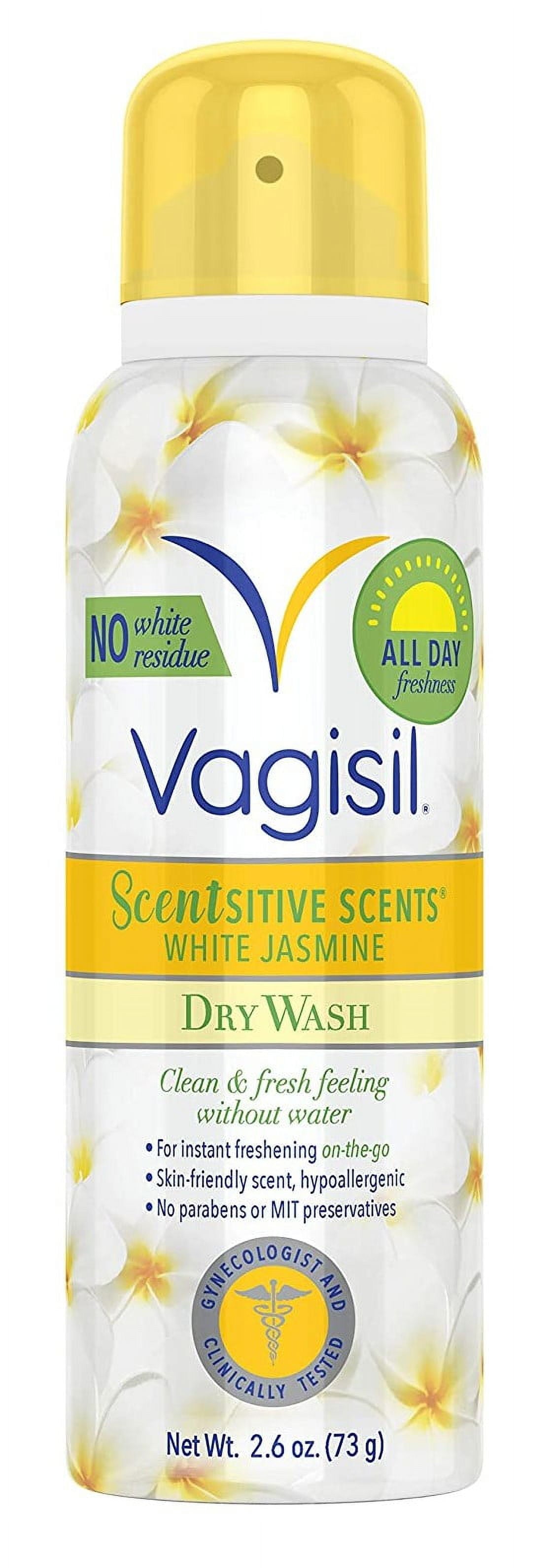 Vagisil Scentsitive Scents Dry Wash White Jasmine 2.6oz (Pack of 3)